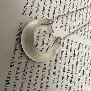 Alexis Bittar Lucite Horseshoe Pendant Necklace